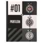 Preview: FK Partizan A4 Sammelmappe mit Gummiband im schwarz-weißen Vereinsdesign  SEO Bildname: fk-partizan-a4-sammelmappe-mit-gummiband.jpg