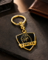 Preview: Gold three-finger 3 Prsta metal keychain with cross