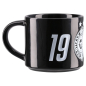 Preview: FK Partizan 1945 black and white ceramic mug 325ml with club crest