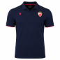 Preview: FK Crvena zvezda navy polo shirt 2026/27 Macron with red details and club crest