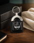 Preview: Leather keychain 3 prsta black