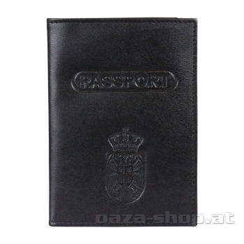 Preview: Kožni uložak za pasoš SRB crni