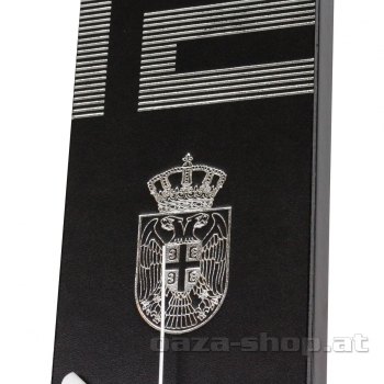 Preview: Kožni zidni sat pravougaoni SRB