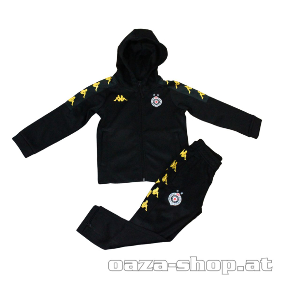 Dečija komplet trening trenerka Kappa FK Partizan 2025/26 crna