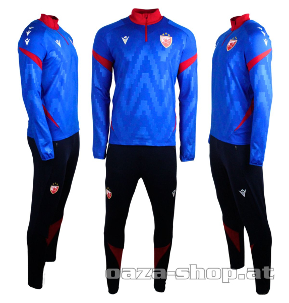 Macron komplet 1/4 zip trening trenerka CZ 2025/26 royalblue