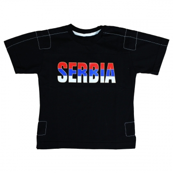 Dečija majica "SERBIA" crna