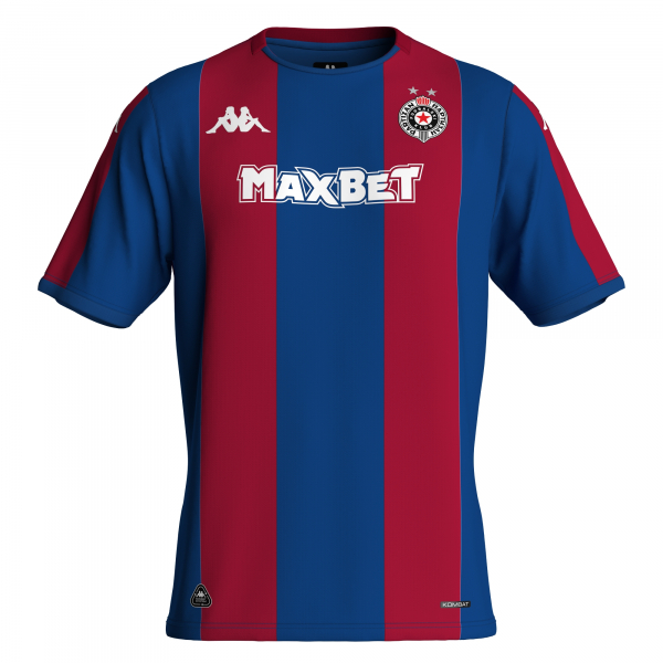 Gostujući dres Kappa Partizan 2025/26 bordo/plavi