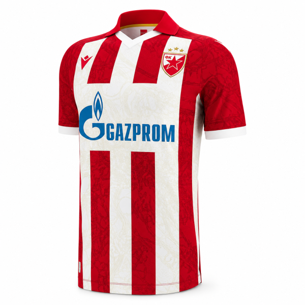FK Crvena zvezda Heimtrikot 2026/27 von Macron in Rot und Weiß