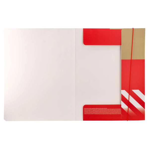 Preview: FK Crvena zvezda A4 Sammelmappe mit Gummiband und rot-weiß-goldenem Vereinsdesign