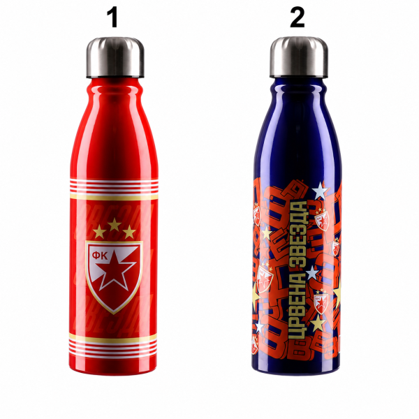 FK Crvena zvezda Aluminium Trinkflasche 600 ml mit Vereinswappen