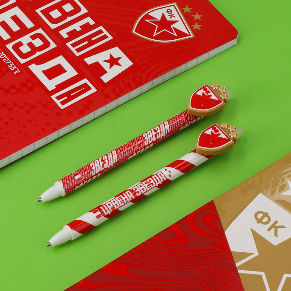 Preview: Radierbarer FK Crvena zvezda Gelstift mit blauer Tinte 0,5 mm