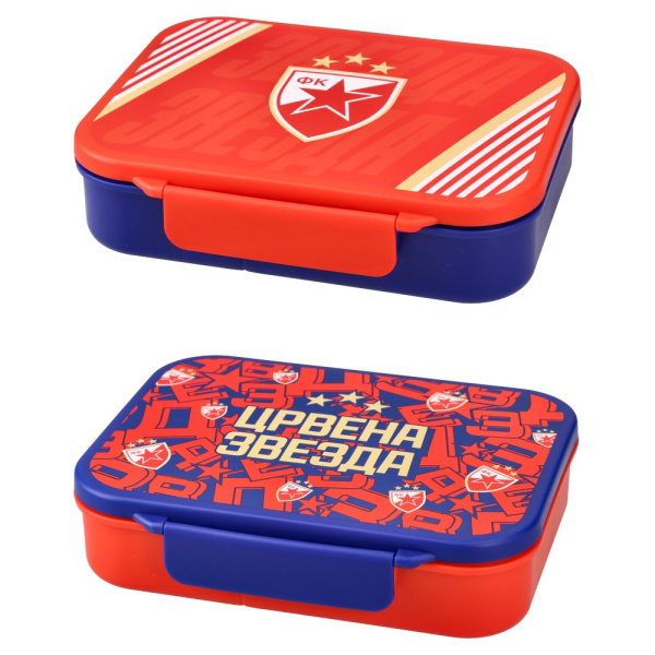 FK Crvena zvezda Brotdose 1000 ml in Rot und Blau