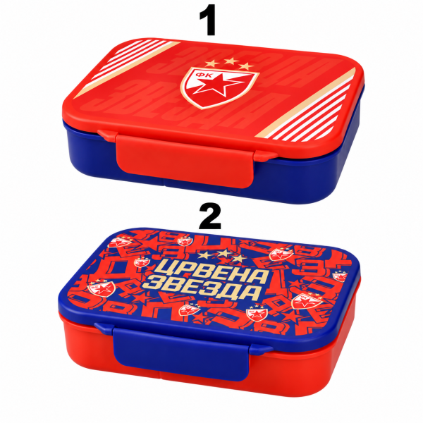 FK Crvena zvezda Brotdose 1000 ml in Rot und Blau