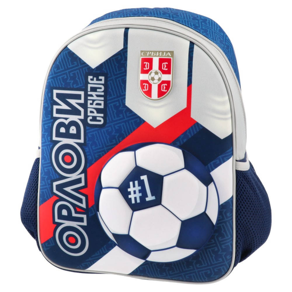 Serbien FSS 3D Vorschulrucksack mit Fußballmotiv