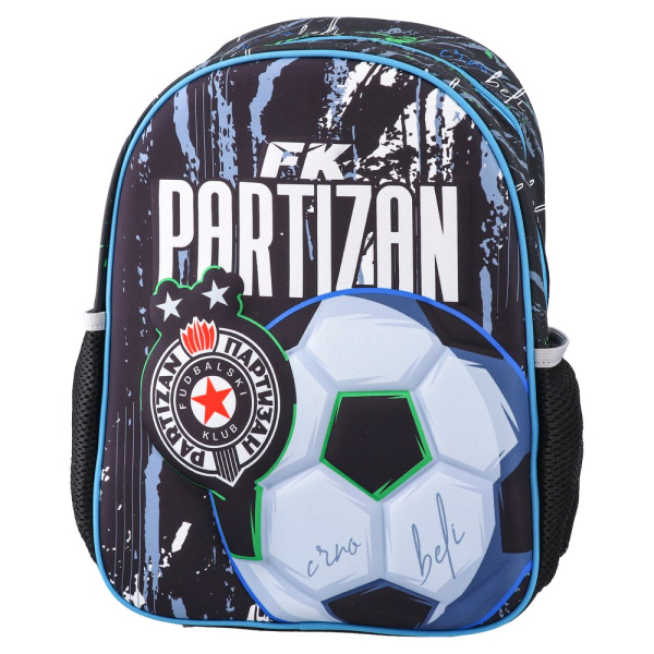 FK Partizan 3D Kindergarten Rucksack mit Fußball und Vereinswappen