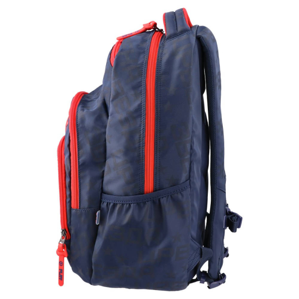 Preview: Dunkelblauer FK Crvena zvezda Strike Line Rucksack 40 L mit roten Details