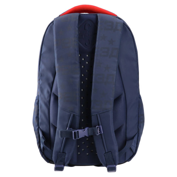 Preview: Dunkelblauer FK Crvena zvezda Strike Line Rucksack 40 L mit roten Details