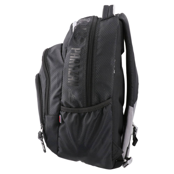 Preview: Schwarzer ergonomischer FK Partizan Rucksack mit Vereinswappen und mehreren Fächern