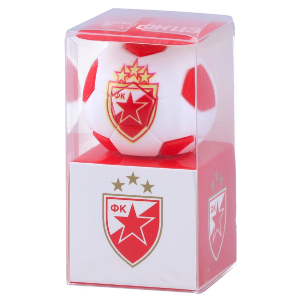 FK Crvena zvezda Spitzer in Form eines rot-weißen Fußballs mit Vereinswappen