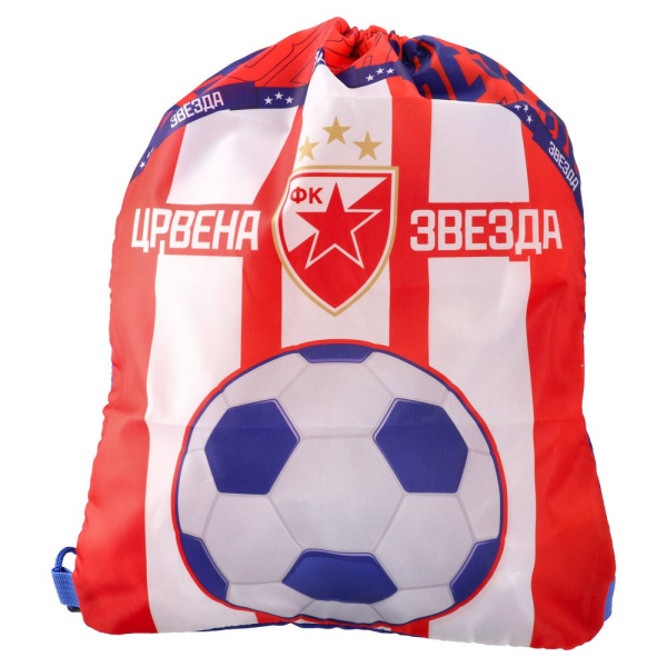 FK Crvena zvezda Schuhbeutel mit Sicherheitssystem und großem Fußballmotiv