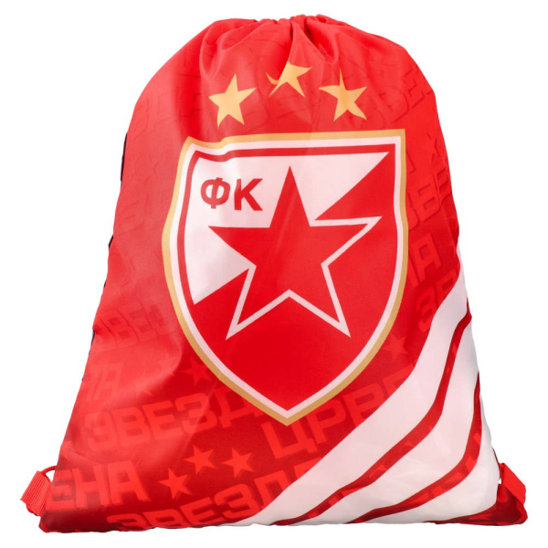 Roter FK Crvena zvezda Schuhbeutel mit Sicherheitsverschluss und großem Vereinswappen