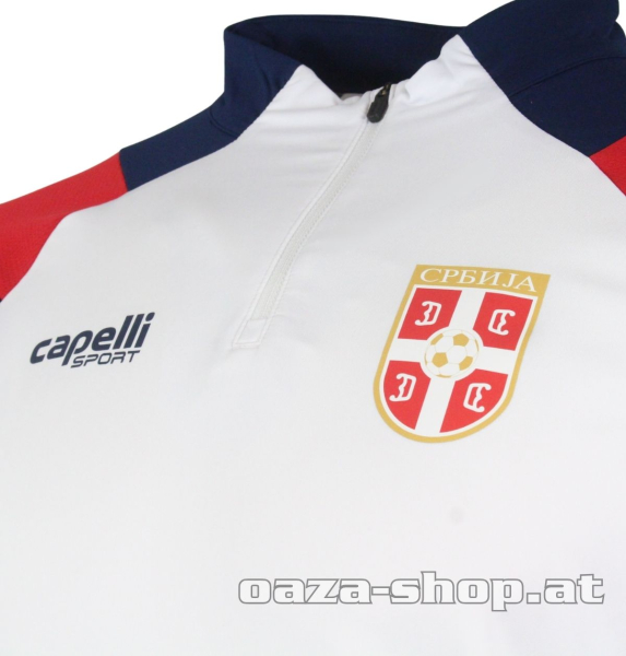 Preview: Capelli 1/4 Zip Trainingsanzug FSS 2025/26 Weiß Navy Serbien