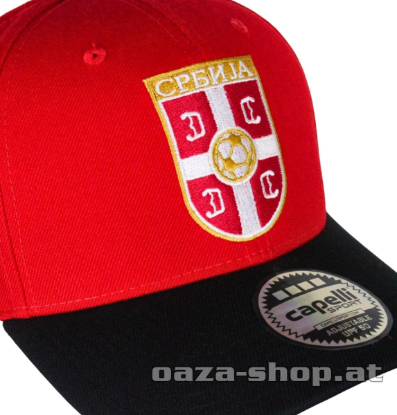Preview: Capelli Cap FSS 2025/26 Rot Schwarz Serbien
