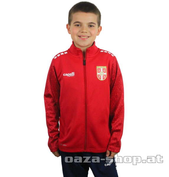 Kinder Capelli Trainingsanzug FSS 2025/26 Rot Navy mit Serbien Wappen