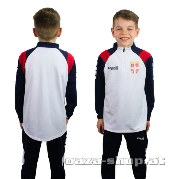 Kinder Capelli 1/4 Zip Trainingsanzug FSS 2025/26 Weiß Navy