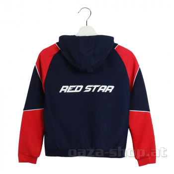 Preview: Dečiji macron zip duks sa kapuljačom teget/crveni CZ 2023/24