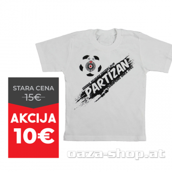 Dečija majica "PARTIZAN CHAMPIONS SINCE 1945" bela