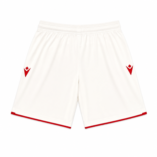 Preview: Kinder FK Crvena zvezda Ausweichshorts 2026/27 Macron weiß mit roten Details