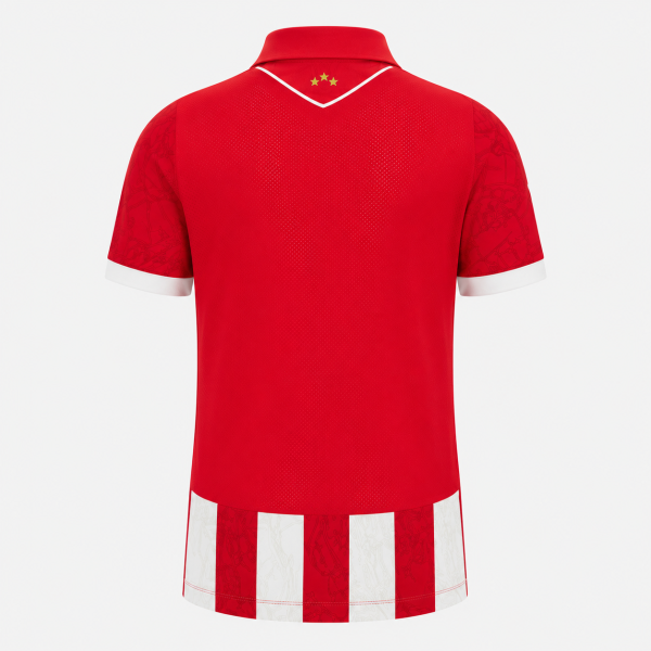 Preview: Kinder FK Crvena zvezda Heimtrikot 2026/27 von Macron in Rot und Weiß