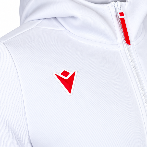Preview: FK Crvena zvezda PRO Full-Zip Trainingsanzug 2026/27 Macron mit weißer Jacke und dunkelblauer Hose