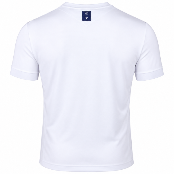 Preview: Weißes FK Crvena zvezda Reiseshirt 2026/27 Macron mit Vereinswappen und rotem Logo