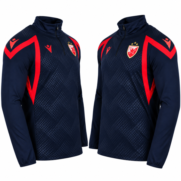 Preview: FK Crvena zvezda 1/4 Zip Trainingspullover Navy 2026/27 Macron