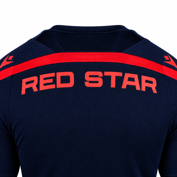 Preview: FK Crvena zvezda Trainingsshirt Navy Macron mit RED STAR Schriftzug auf dem Rücken