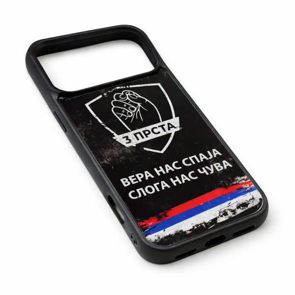 Preview: Handyhülle 3 Finger Serbien Motiv