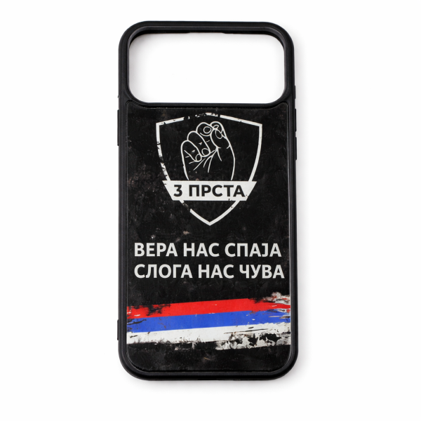 Handyhülle 3 Finger Serbien Motiv