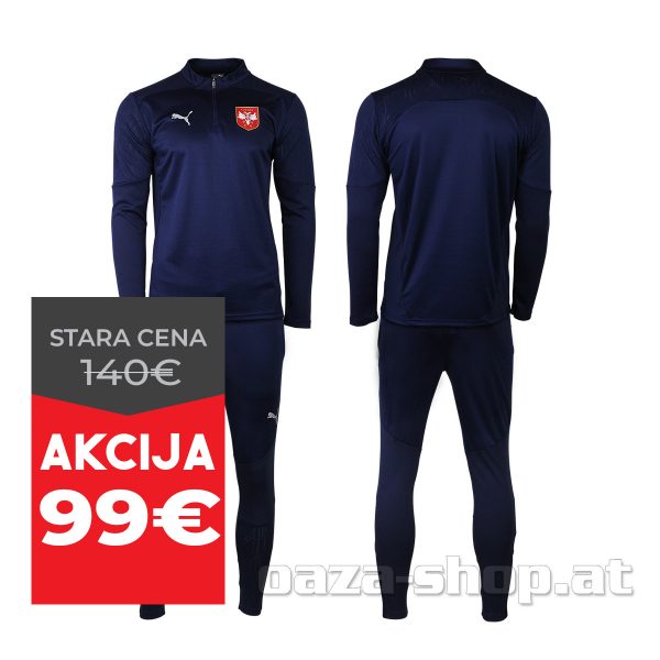 Trening trenerka 1/4 zip SRBIJA FSS PUMA 2024 teget