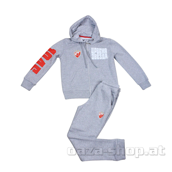 Dečija komplet zip trenerka KKCZ "1945" siva