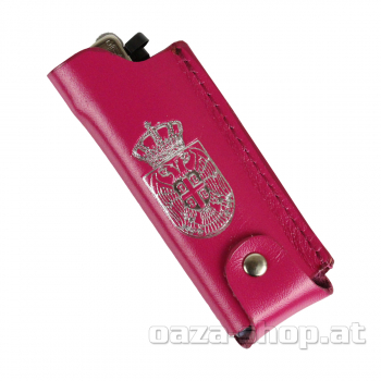 Kožni uložak za upaljač sa upaljačem SRB roze
