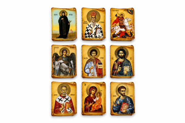 Orthodoxer Magnet mit Heiligenikonen