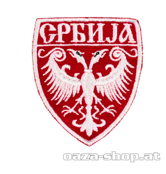 Našivak "SRBIJA" crveno/beli