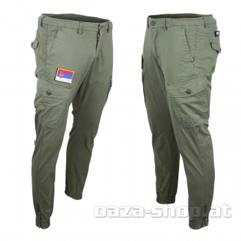 Cargo pantalone SRB "3 PRSTA" zelene