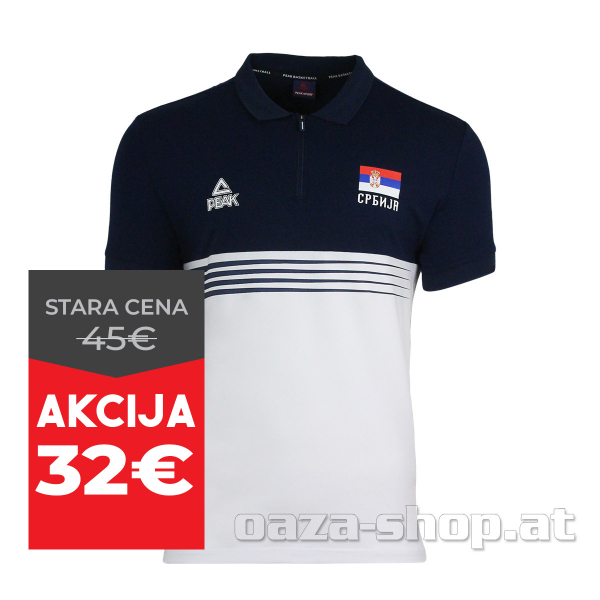 Polo majica PEAK KSS 2024/25 teget bela