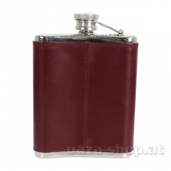 Preview: Kožna pljoska prohrom CZ 7oz crvena model 1