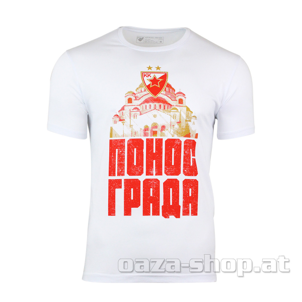Majica KKCZ "Ponos grada" bela