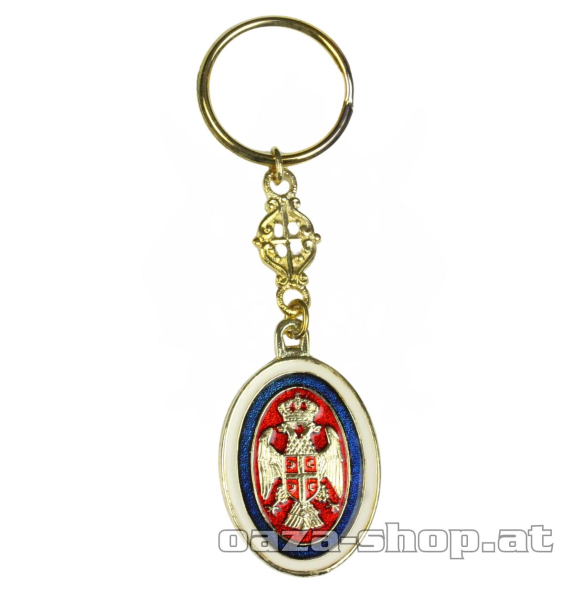 Privezak Srbija "GRB" ovalni