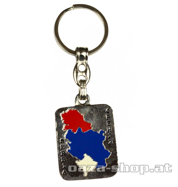 Privezak Srbija "MAPA" četvrtasti